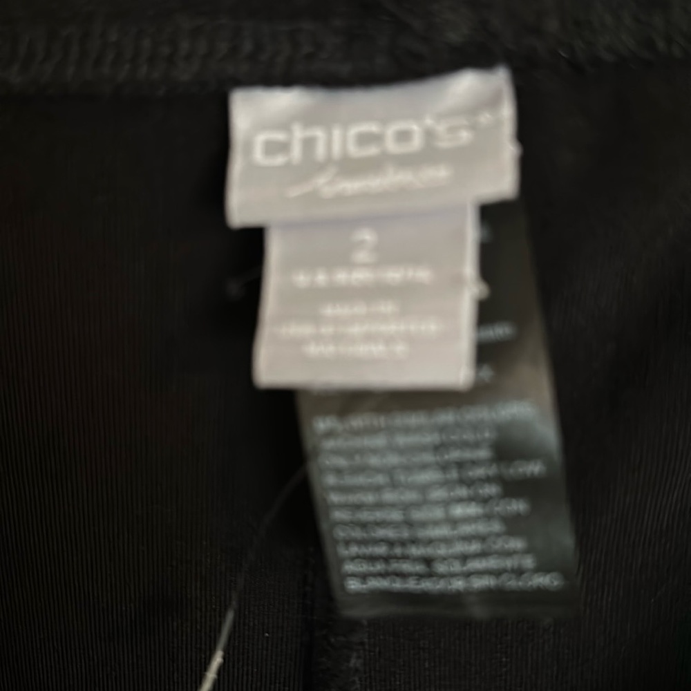 Chicos size 2 travelers shorts black never worn. Fits 12-16